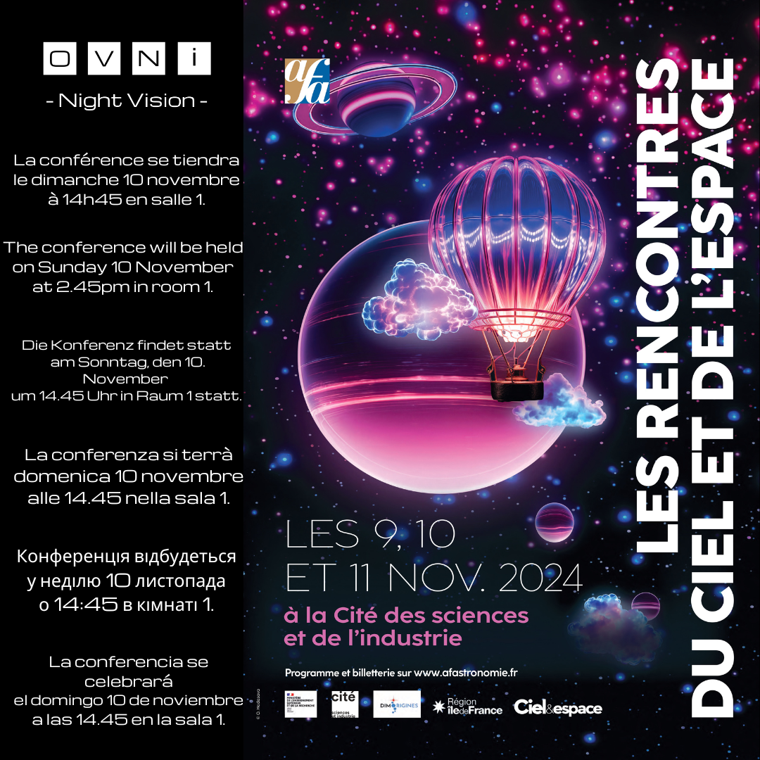 Attend our conference at RCE (Rencontres du Ciel et de l'Espace)